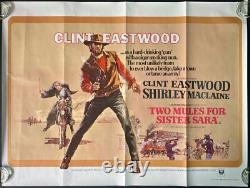 Two Mules for Sister Sara ORIGINAL Quad Movie Cinema Poster Clint Eastwood 1970