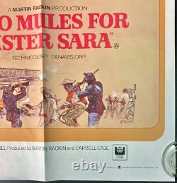 Two Mules for Sister Sara ORIGINAL Quad Movie Cinema Poster Clint Eastwood 1970