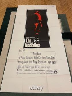 ULTRA RARE The Godfather Original 1972 English 3 Sheet Film Poster DeNiro Pacino