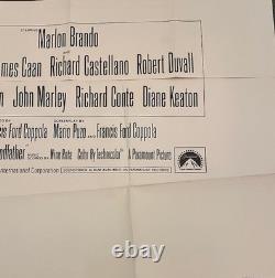 ULTRA RARE The Godfather Original 1972 English 3 Sheet Film Poster DeNiro Pacino
