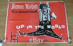 UP IN THE WORLD Norman Wisdom ORIGINAL R1950's CINEMA UK QUAD MOVIE POSTER RARE