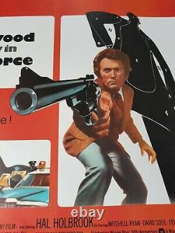 Uk Quad Orig Movie Poster Linen Bk Dirty Harry Clint Eastwood- Magnum Force Nm