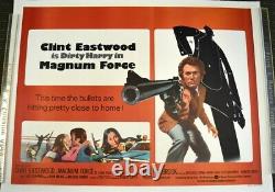 Uk Quad Orig Movie Poster Linen Bk Dirty Harry Clint Eastwood- Magnum Force Nm