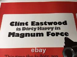 Uk Quad Orig Movie Poster Linen Bk Dirty Harry Clint Eastwood- Magnum Force Nm