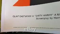 Uk Quad Original Movie Poster Clint Eastwood-'dirty Harry' Linen Backed Vf