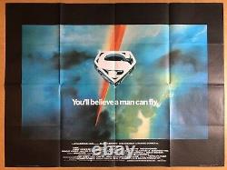 Ultimate Superman Collection -Original British UK Quad Cinema Movie Poster Lot