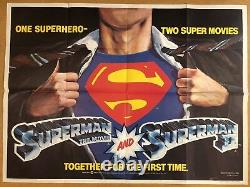 Ultimate Superman Collection -Original British UK Quad Cinema Movie Poster Lot