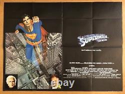 Ultimate Superman Collection -Original British UK Quad Cinema Movie Poster Lot