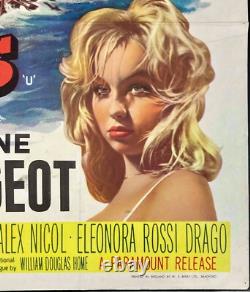 Under Ten Flags ORIGINAL Quad Movie Cinema Poster Charles Laughton Van Heflin 60