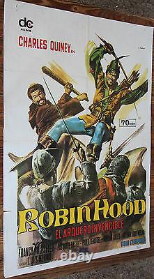 Used Sign Of Cinema Robin Hood the Archer Invincibles Vintage Movie Film Poster