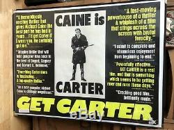 VF 1971 GET CARTER Michael Caine Original Rolled Quad Movie PRESS POSTER Rare