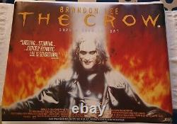 VINTAGE RARE 1994 The Crow UK Quad Movie Poster BRANDON LEE 95 x 72cm