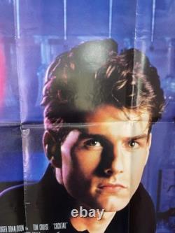 VINTAGE Tom Cruise COCKTAIL 1988 Original Movie Poster UK Quad 30x40