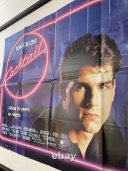 VINTAGE Tom Cruise COCKTAIL 1988 Original Movie Poster UK Quad 30x40