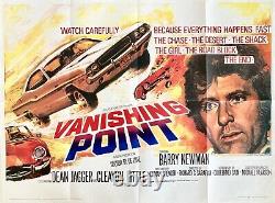 Vanishing Point Original 1971 Quad Movie Poster Barry Newman Tom Chantrell Art