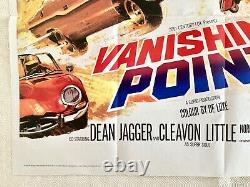 Vanishing Point Original 1971 Quad Movie Poster Barry Newman Tom Chantrell Art