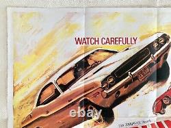 Vanishing Point Original 1971 Quad Movie Poster Barry Newman Tom Chantrell Art