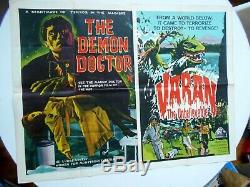 Varan Awful Doctor Orlof British Quad movie poster double-bill horror Godzilla
