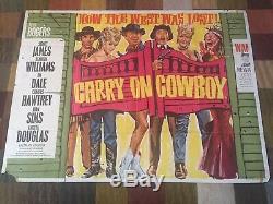 Very Rare Original Carry On Cowboy Film Quad Poster