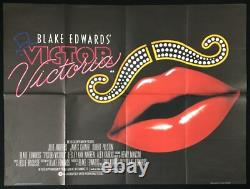 Victor Victoria ORIGINAL Quad Movie Poster Blake Edwards Julie Andrews 1982