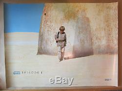 Vintage 1999 Star Wars The Phantom Menace British Quad Film Movie Poster V. Good