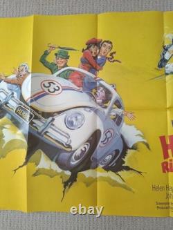 Vintage ORIGINAL Quad Poster Herbie Rides Again (1974) Very Rare 30x40 inch