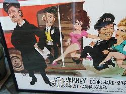 Vintage Original British UK ON THE BUSES 1971 Quad Cinema Movie Poster Framed