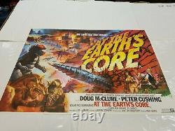 Vintage Rare At The Earths Core 30x40 UK Quad Folded Authentic Movie Poster