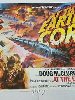 Vintage Rare At The Earths Core 30x40 UK Quad Folded Authentic Movie Poster