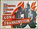 Vintage Son Of Frankenstein Uk Quad Poster 40 X 30 Classic Horror Film Movie