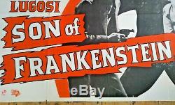 Vintage Son of Frankenstein UK Quad poster 40 x 30 Classic Horror Film Movie