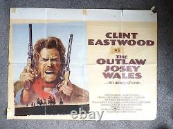 Vintage UK Quad Film Poster Clint Eastwood The Outlaw Josey Wales 1976