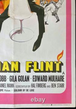 Von Ryans Express / Our Man Flint ORIGINAL Quad Movie Poster Frank Sinatra 1960s