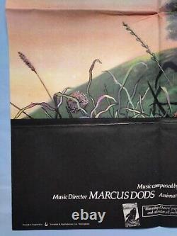 WATERSHIP DOWN (1978) original UK quad poster Richard Adams animated classic
