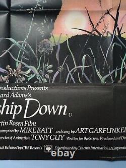 WATERSHIP DOWN (1978) original UK quad poster Richard Adams animated classic