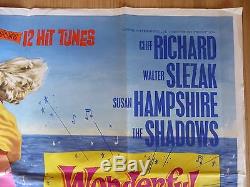 WONDERFUL LIFE (1964) original UK quad film/movie poster, Cliff Richard, music