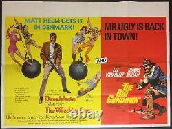 WRECKING CREW & BIG GUNDOWN 1968 Original Cinema UK DBill Quad Movie POSTER RARE