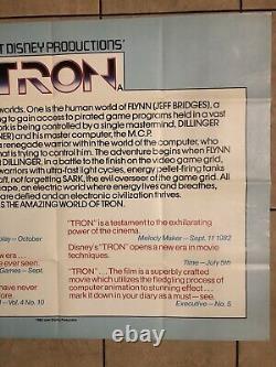 Walt Disney Tron Original UK Movie Quad + Teaser Promo Review Quad (1982)