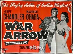 War Arrow Original Quad Movie Cinema Poster Jeff Chandler Maureen O'Hara 1953