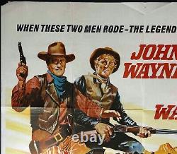War Wagon ORIGINAL Quad Movie Film Cinema Poster John Wayne Kirk Douglas 1967