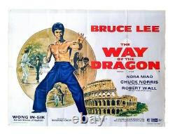 Way Of The Dragon 1974 Bruce Lee Original Uk Quad Cinema Poster 30 X 40'