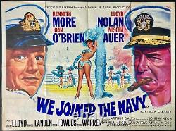 We Joined the Navy ORIGINAL Quad Movie Poster Kenneth More Tom Chantrell 1962
