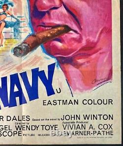 We Joined the Navy ORIGINAL Quad Movie Poster Kenneth More Tom Chantrell 1962