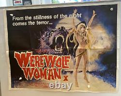 Werewolf Woman Original UK British Quad Film Poster (1976) X Cert Rare