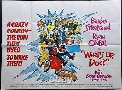What's Up, Doc Original Quad Movie Poster Barbra Streisand Ryan O'Neal 1972