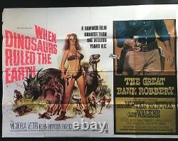 When Dinosaurs Ruled the Earth Great Train Robbery Original Quad Movie Poster