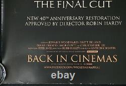Wicker Man 40'th Anniversary ORIGINAL Quad Movie Poster Christopher Lee 2013