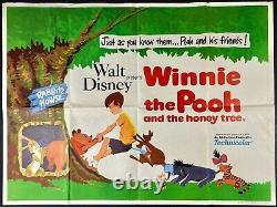 Winnie the Pooh Honey Tree Original Quad Movie Film Cinema Poster Disney 1966