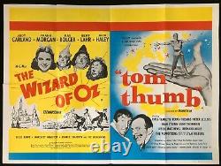 Wizard of Oz Tom Thumb ORIGINAL Quad Movie Poster Judy Garland RERELEASE