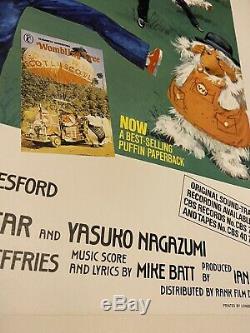 Wombling Free UK Quad (1978) LINEN BACKED Original Film Poster withcert Wimbledon